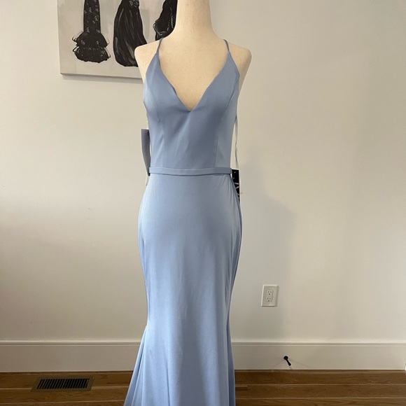 New Jovani prom formal dress size 4 light blue NWT - Picture 3 of 8
